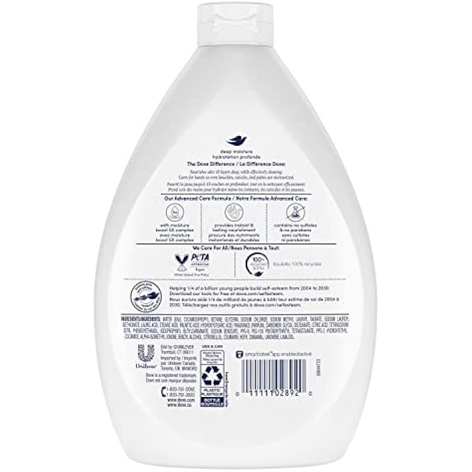 Dove ADVANCED CARE HAND WASH DEEP MOISTURE PACK OF 3 FOR SOFT, SMOOTH SKIN MORE MOISTURIZERS THAN THE LEADING ORDINARY HAND SOAP, 34 OZ - Image 2